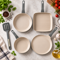 Set de 4 tigai BergHoff Balance antiaderente cu maner Moonmist