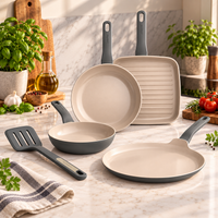Set de 4 tigai BergHoff Balance antiaderente cu maner Moonmist